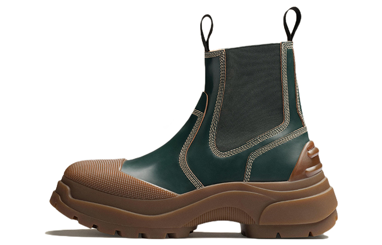 (Women) Maison Margiela Alex Green 'Color-Block Chunky Sole Chelsea Boot' S38WU0379P3744H9409