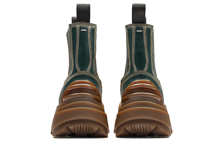 Shop (W) Maison Margiela Alex Vert ''Bottes Chelsea à Semelle Épaisse Color Block'' S38WU0379P3744H9409