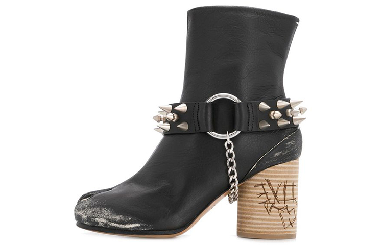 (Women) Maison Margiela Ankle Boot 'Black Leather Chunky Heel' S58WU0284P1959T8013