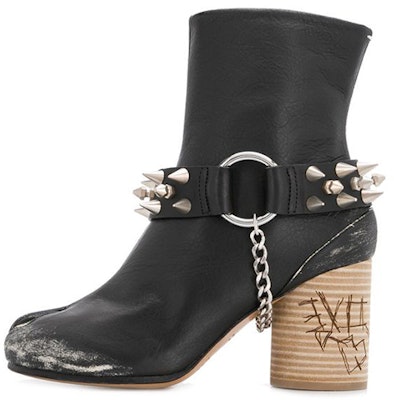 (Women) Maison Margiela Ankle Boot 'Black Leather Chunky Heel' S58WU0284P1959T8013 Buy (Women) Maison Margiela Ankle Boot 'Black Leather Chunky Heel' S58WU0284P1959T8013