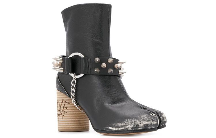 (W) Maison Margiela Ankle Boot 'Black Leather Chunky Heel' 圖 2