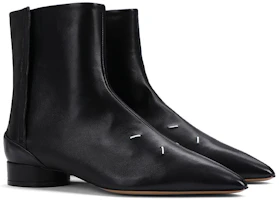 Shop (W) Maison Margiela Boots Kulit Hitam untuk Wanita S58WU0280PR869T8013
