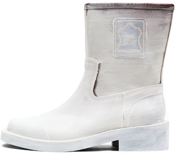 (W) 메종 마르지엘라 '화이트 모토' 앵클 부츠 (Maison Margiela 'White Moto' Ankle Boots) S66WU0068P2714H5757 Buy (W) 메종 마르지엘라 '화이트 모토' 앵클 부츠 (Maison Margiela 'White Moto' Ankle Boots) S66WU0068P2714H5757
