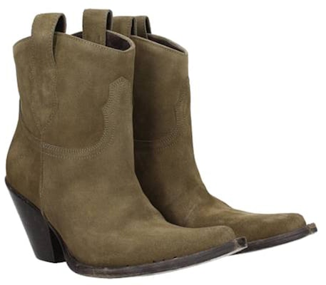 (W) Maison Margiela 绿色天鹅绒皮革踝靴 S39WU0102SY1197135 Lookbook (W) Maison Margiela 绿色天鹅绒皮革踝靴 S39WU0102SY1197135