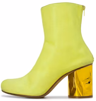 (Women) Maison Margiela Ankle Boot 'Metallic Curve Heel Yellow' S39WU0139P3048T3121 (Women) Maison Margiela Ankle Boot 'Metallic Curve Heel Yellow' S39WU0139P3048T3121