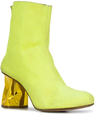 (Women) Maison Margiela Ankle Boot 'Metallic Curve Heel Yellow' S39WU0139P3048T3121 Order (Women) Maison Margiela Ankle Boot 'Metallic Curve Heel Yellow' S39WU0139P3048T3121