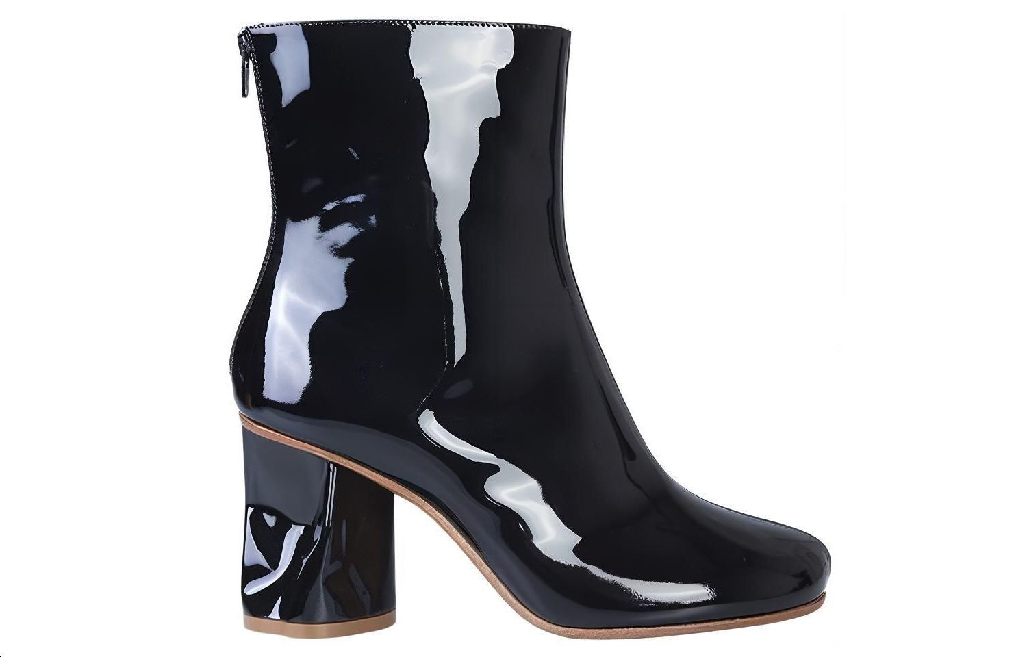 Order (W) Maison Margiela But Ankle 'Kulit Hitam Berkilat' S39WU0139P2495T8013