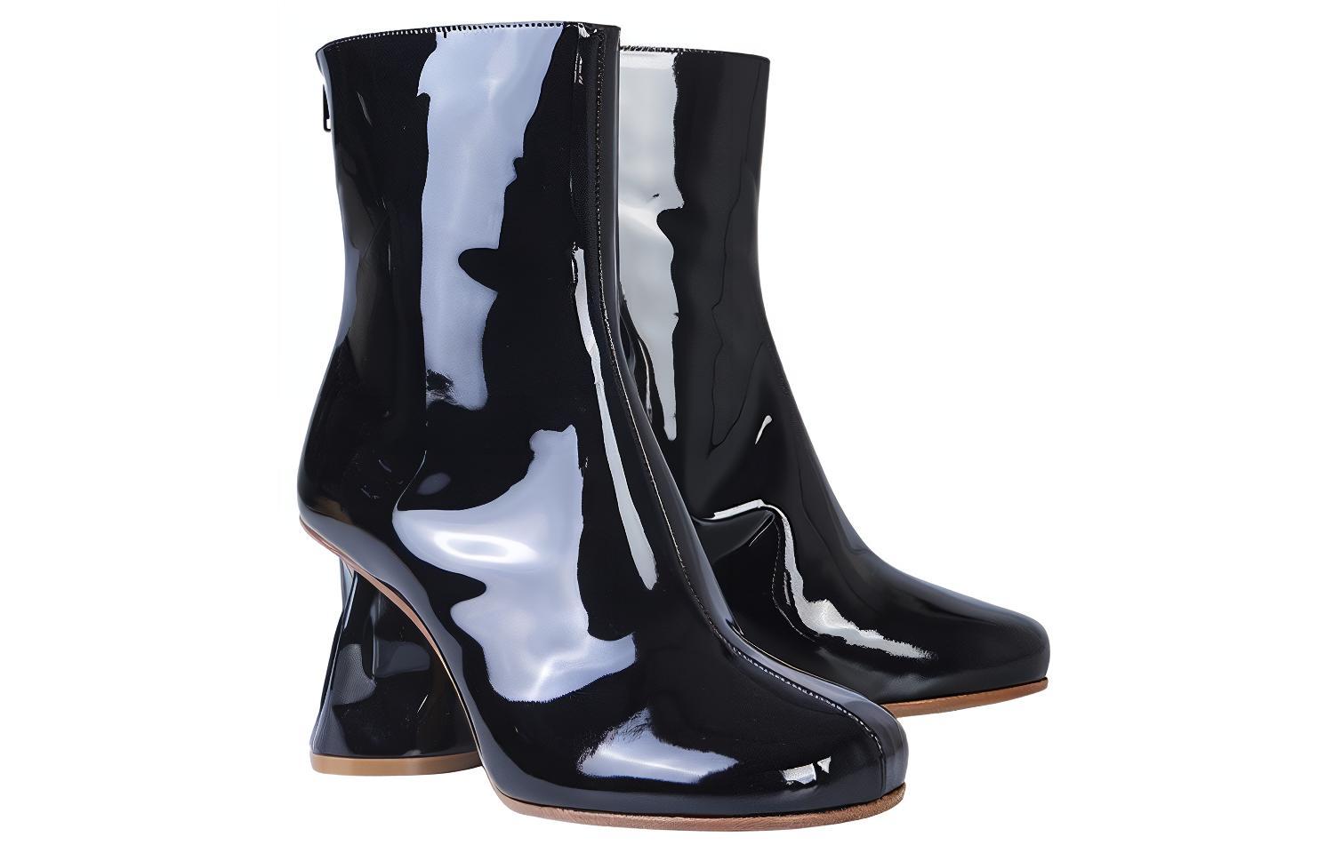 (W) Maison Margiela Ankle Boot 'Patent Black Leather' 圖 3