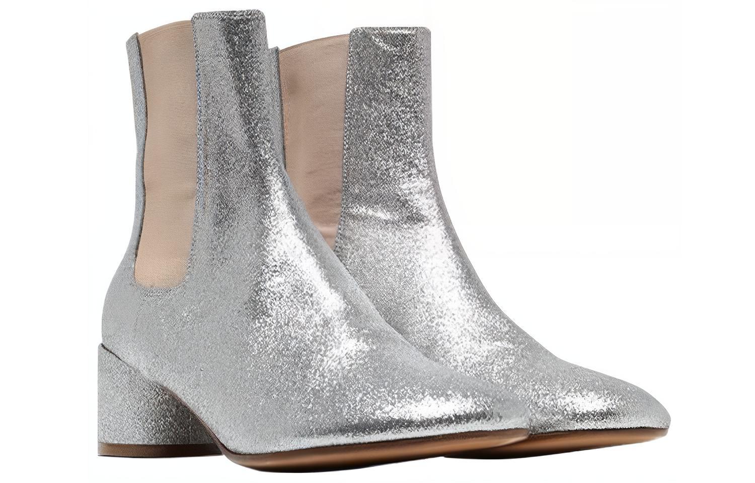 Order (W) メゾン マルジェラ シルバーグリッター チェルシーブーツ S59WU0104P3494T9002