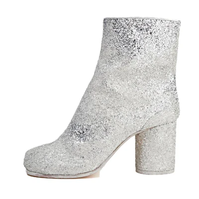 (W) Maison Margiela Ankle Boot 'Silver Sequin'