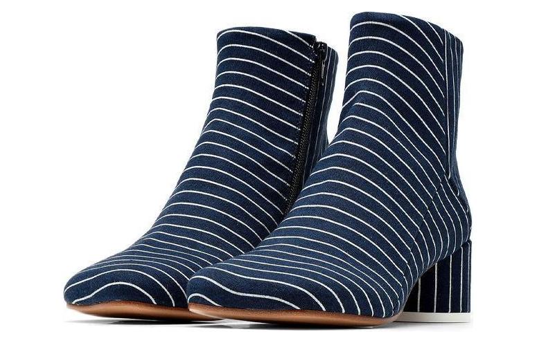 Lookbook Maison Margiela 條紋 時尚高跟短靴 女款 白藍