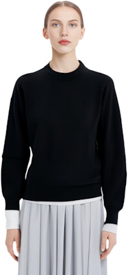 (W) Suéter de Cachemira y Lana Negra Maison Margiela. S51HA1074S17478900 Sizing (W) Suéter de Cachemira y Lana Negra Maison Margiela. S51HA1074S17478900