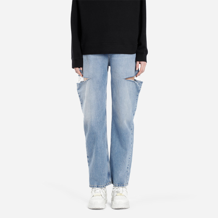 Details for (W) 메종 마르지엘라 블루 디스트로이드 스트레이트 핏 청바지 S51LA0051S30513