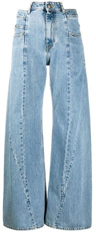 women-maison-margiela-blue-high-waisted-flare-deconstructed-jeans-s51-la-0128-s30617