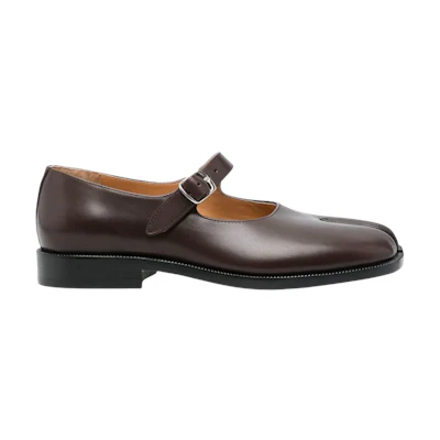 (W) Maison Margiela Box Calf Tabi Court Shoe 'Dark Brown'