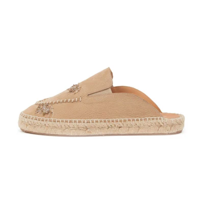(W) Maison Margiela Calfskin Embroidered Graffiti Slide 'Light Brown'