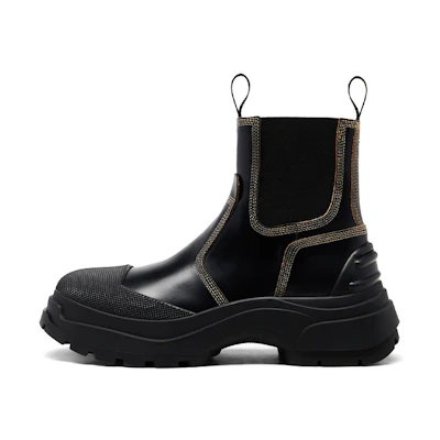 (W) Maison Margiela Chelsea Boot 'Black Fleece Leather'