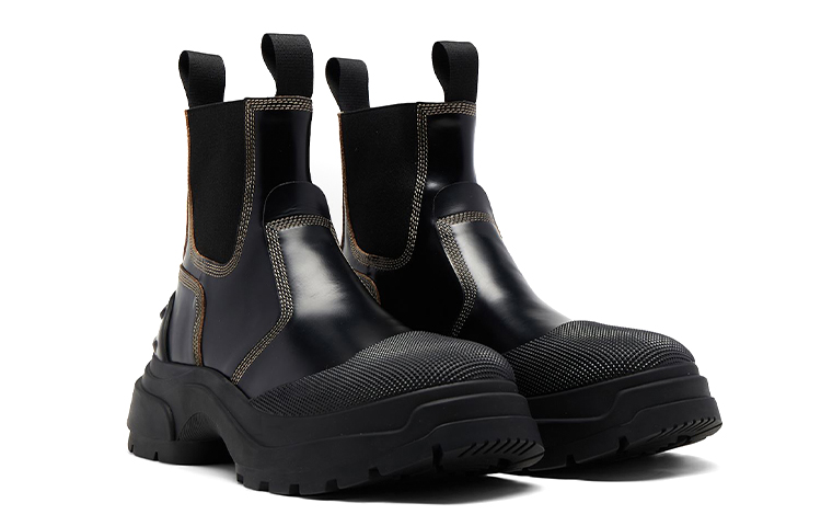 Lookbook Maison Margiela 拉絨皮革切爾西靴 女款 黑色