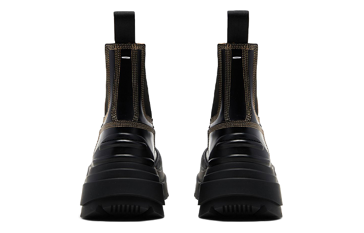 Shop Maison Margiela 拉絨皮革切爾西靴 女款 黑色