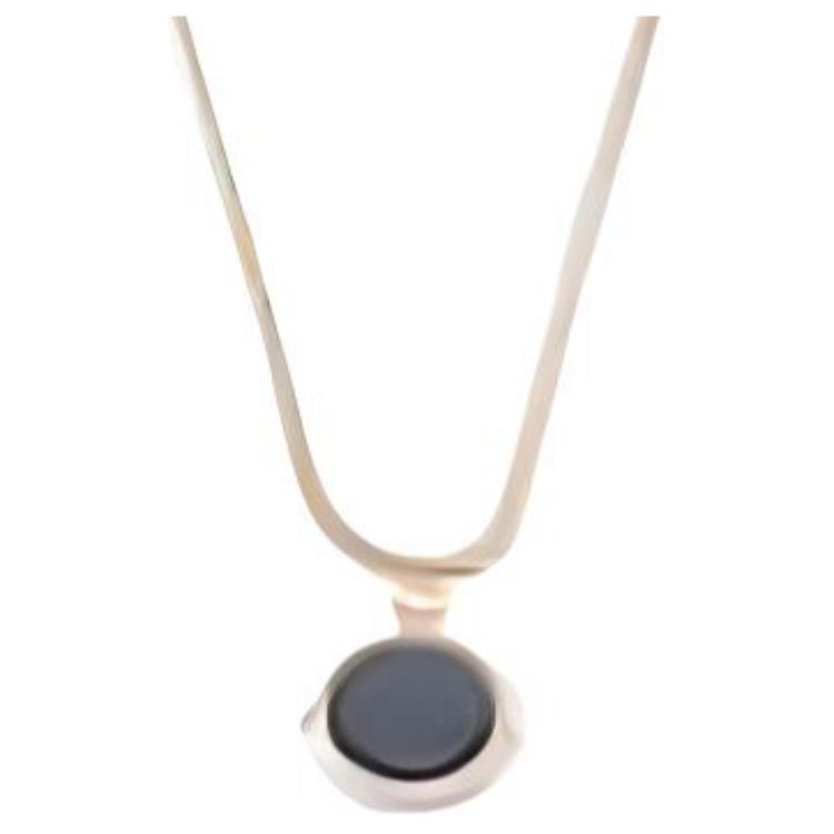 (Women) Maison Margiela Circular Design Necklace -  Black. SM3UU0025-SV0012-979