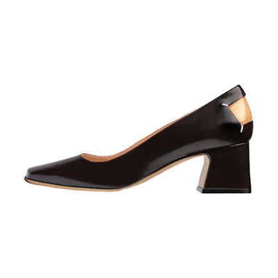 (W) Maison Margiela Decortique High Heel 'Square Toe Deep Brown'