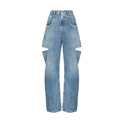 (Women) Maison Margiela Distressed High-Rise Jeans Denim Blue S51LA0051S30513470