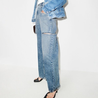 (W) Maison Margiela Jeans Denim Azul de Tiro Alto Desgastados S51LA0051S30513470 Details for (W) Maison Margiela Jeans Denim Azul de Tiro Alto Desgastados S51LA0051S30513470