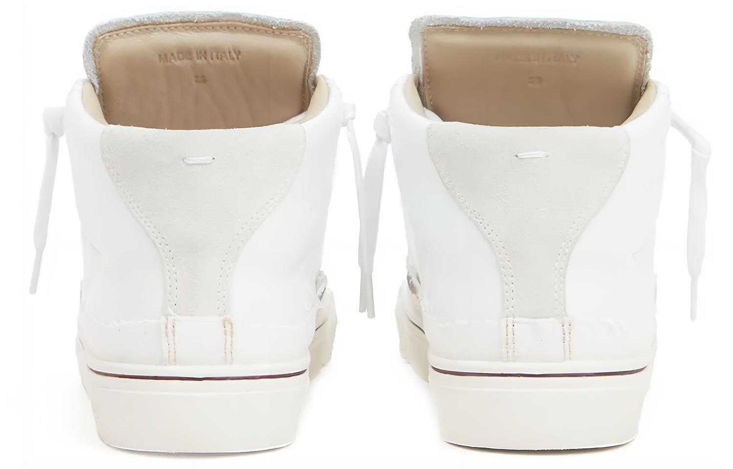 Shop (W) Maison Margiela Evolution 'Kanvas Putih & Kulit' S58WS0235P5063H8548