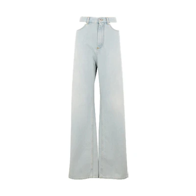 (Women) Maison Margiela Flared Deconstructed Cutout Jeans in Light Blue S51LA0064S30513962