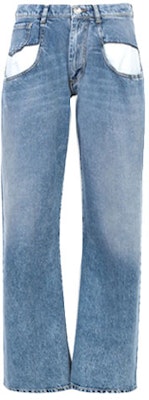 (W) Maison Margiela Jeans Azul de Talle Alto Acampanados Patchwork Desgastados. S51LA0052S30513470 Buy (W) Maison Margiela Jeans Azul de Talle Alto Acampanados Patchwork Desgastados. S51LA0052S30513470