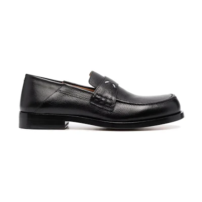 (W) Maison Margiela Four Stitches Leather Loafers 'Black Four Stitches'