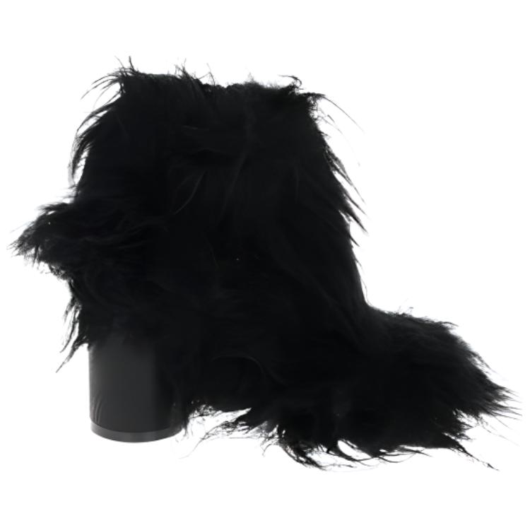 Order (W) Maison Margiela Sepatu Bot Berbulu Hitam Fashion S40WU0185P1964T8013