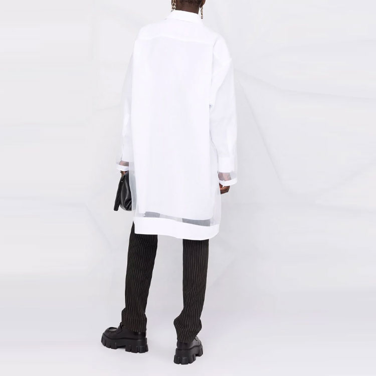 Shop (W) Maison Margiela 2021秋冬白色长袖衬衫连衣裙 S51CU0221S54187100F