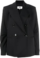 (Women) Maison Margiela FW21 Black Double-Breasted Short Blazer Jacket. S52BN0073S53087 (Women) Maison Margiela FW21 Black Double-Breasted Short Blazer Jacket. S52BN0073S53087