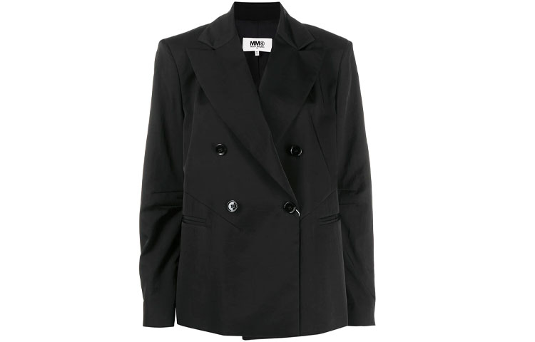 Order (W) Maison Margiela 2021秋冬黑色双排扣短款西装外套. S52BN0073S53087