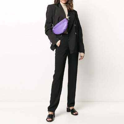 (W) Maison Margiela 2021秋冬黑色双排扣短款西装外套. S52BN0073S53087 Lookbook (W) Maison Margiela 2021秋冬黑色双排扣短款西装外套. S52BN0073S53087