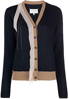 (W) Cárdigan de lana azul con cuello en V Maison Margiela FW21. S51HA1122S17800002F Buy (W) Cárdigan de lana azul con cuello en V Maison Margiela FW21. S51HA1122S17800002F