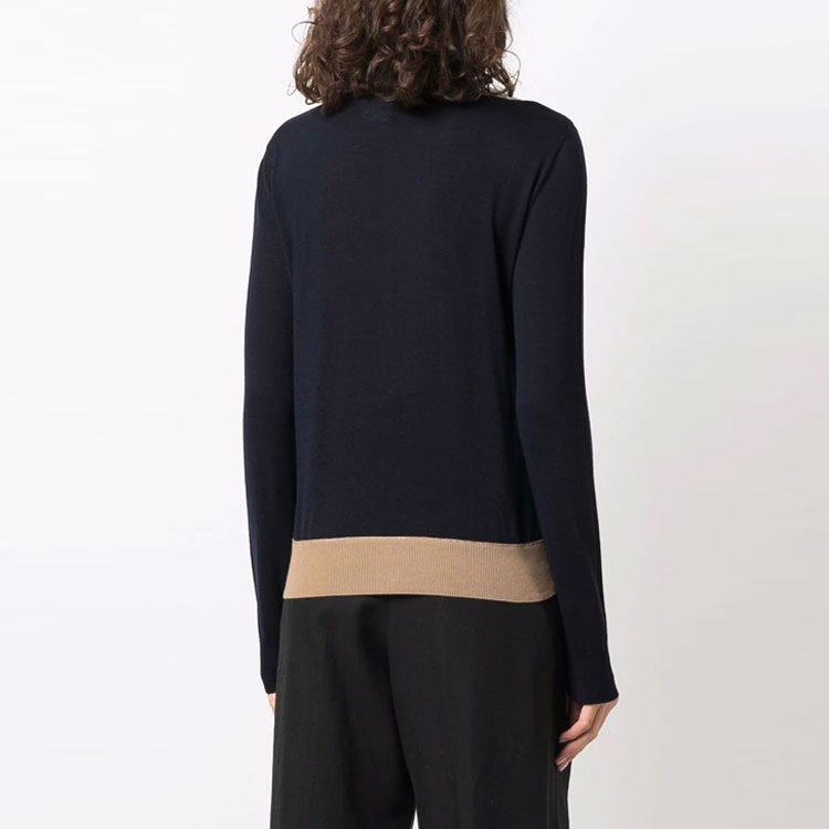 Shop (W) Cárdigan de lana azul con cuello en V Maison Margiela FW21. S51HA1122S17800002F