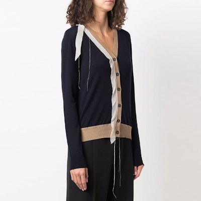 (W) Cárdigan de lana azul con cuello en V Maison Margiela FW21. S51HA1122S17800002F Purchase (W) Cárdigan de lana azul con cuello en V Maison Margiela FW21. S51HA1122S17800002F