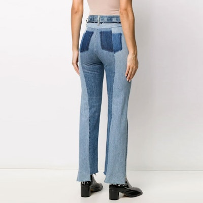 (W) Maison Margiela FW21 Pantalones Vaqueros Mujer Azul con Parches y Cinturilla S51LA0120S30617965 Purchase (W) Maison Margiela FW21 Pantalones Vaqueros Mujer Azul con Parches y Cinturilla S51LA0120S30617965
