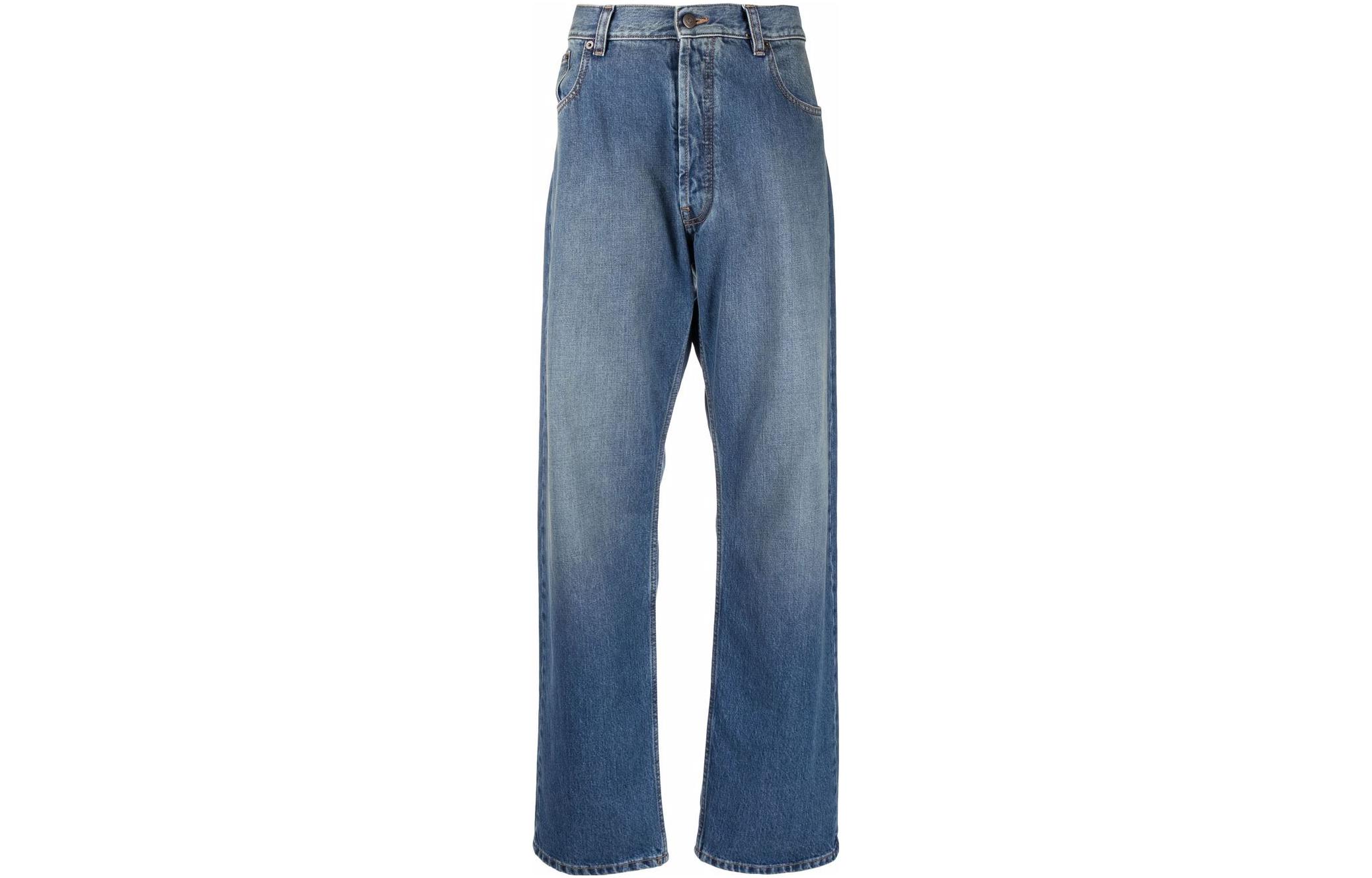 (Women) Maison Margiela FW21 Distressed Loose-Fit Blue Jeans. S51LA0148S30561972