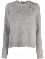 (Women) Maison Margiela FW21 Logo Distressed Wool Sweater Grey. S51GP0200S17486857M (Women) Maison Margiela FW21 Logo Distressed Wool Sweater Grey. S51GP0200S17486857M