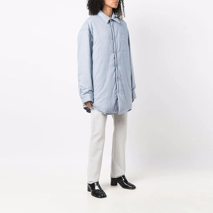 Purchase (W) メゾンマルジェラ FW21 ルーズフィット ブルーシャツスタイルジャケット S51DL0378S54192492F