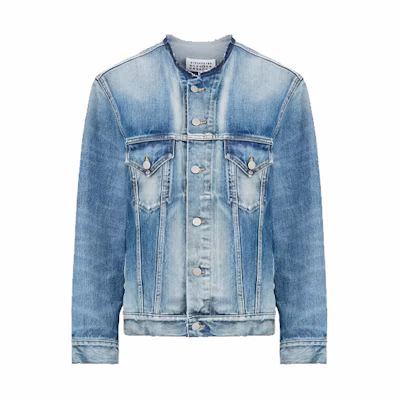 (Women) Maison Margiela FW21 Loose Fit Denim Jacket with Chest Pocket Blue S51AM0447S30561966