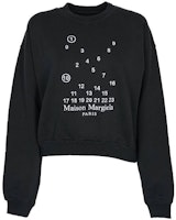 (Women) Maison Margiela FW22 Black Logo Print Crewneck Pullover Sweatshirt S51GU0118S25540900 (Women) Maison Margiela FW22 Black Logo Print Crewneck Pullover Sweatshirt S51GU0118S25540900