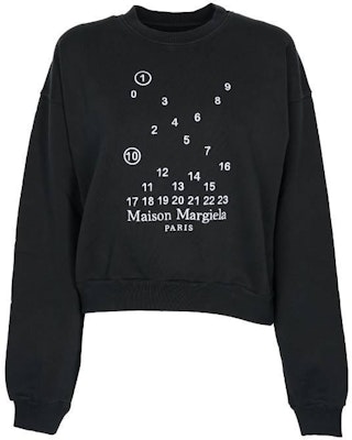 (W) Maison Margiela FW22 Hitam Logo Print Crewneck Pullover Sweatshirt S51GU0118S25540900 Buy (W) Maison Margiela FW22 Hitam Logo Print Crewneck Pullover Sweatshirt S51GU0118S25540900