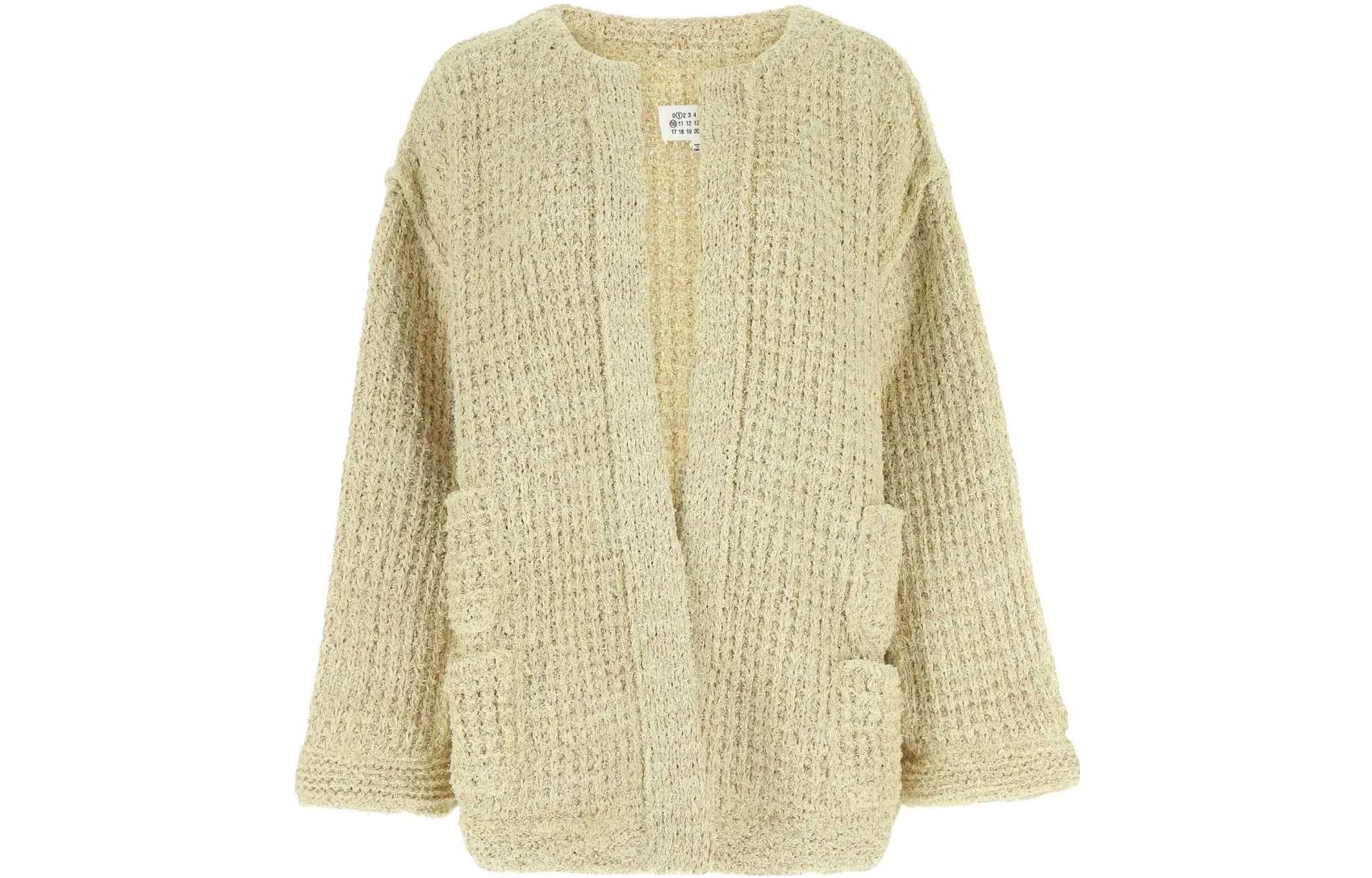 (Women) Maison Margiela FW22  Brown Solid Knit Crewneck Sweater. S51GP0264S18143-001F