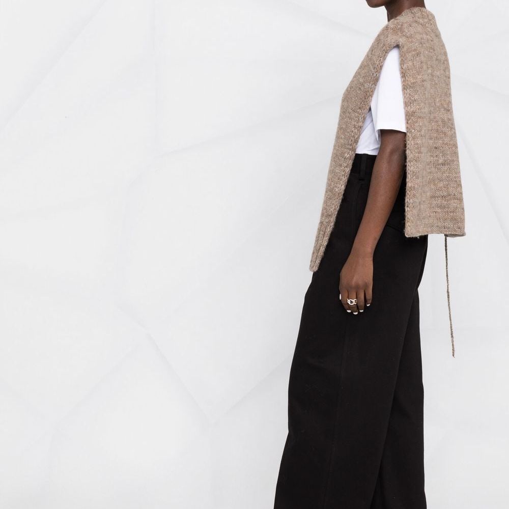 Sizing (W) Maison Margiela 秋冬22 棕色V领针织毛衣背心 SI0TH0001S17802119M