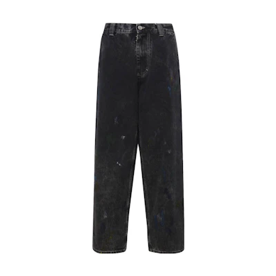 (Women) Maison Margiela FW22 High-Waisted Wide-Leg Jeans Black. S51LA0162S30842900