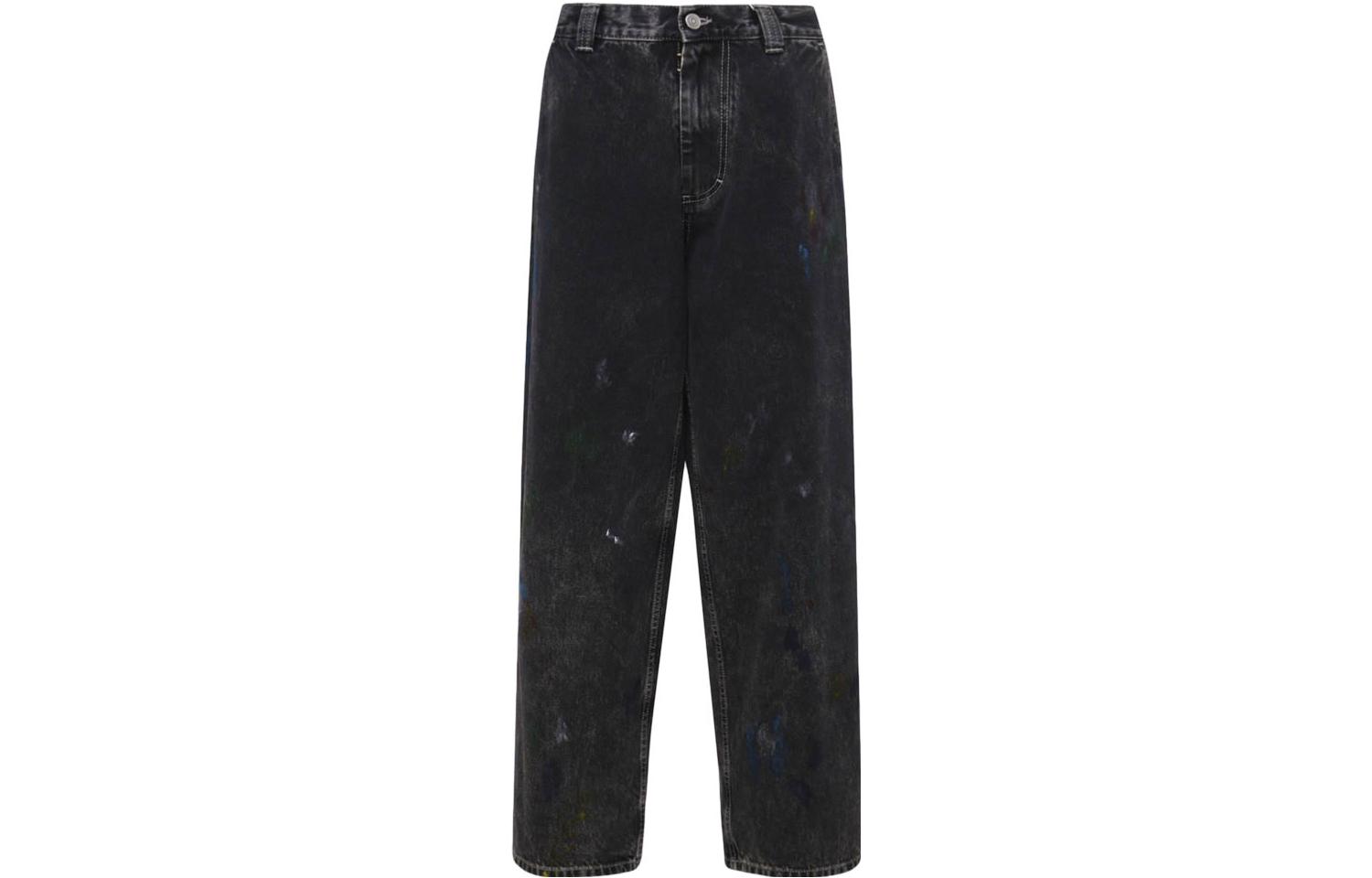 Order (W) Maison Margiela FW22 Jeans de Tiro Alto y Corte Ancho Negro. S51LA0162S30842900